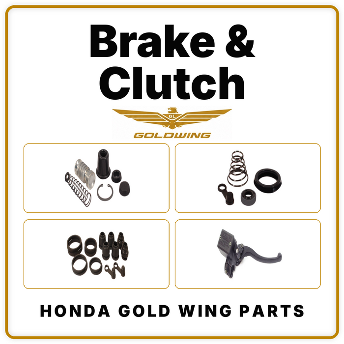 Honda Gold Wing brake and clutch parts with seals, springs, pistons and control components.