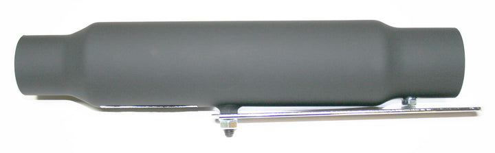 Universal motorcycle black shorty muffler w removeable baffle