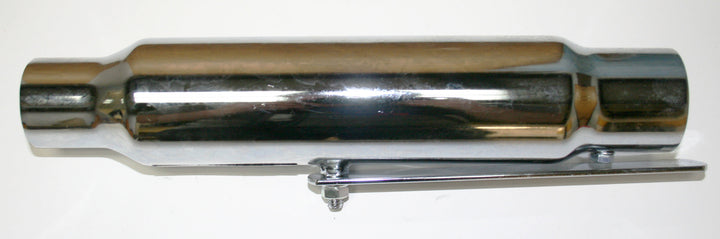 Universal motorcycle chrome shorty muffler w removeable baffle