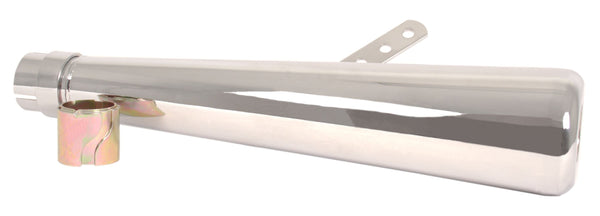 Universal motorcycle chrome oval megaphone style universal muffler