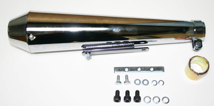 Universal motorcycle chrome shortly reverse cone megaphone universal muffler