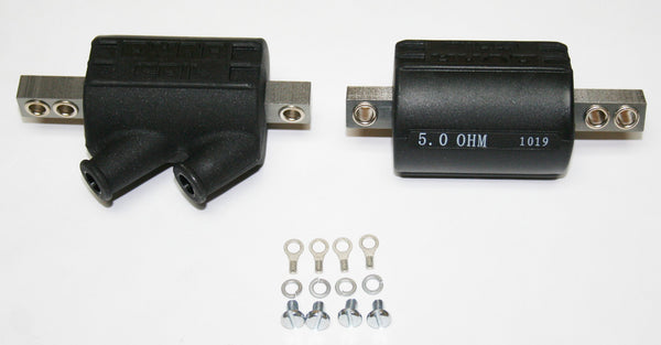 Universal motorcycle Dynatek performance high output 5 ohm ignition coil set of 2