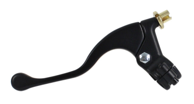 Universal motorcycle black shorty clutch lever assembly