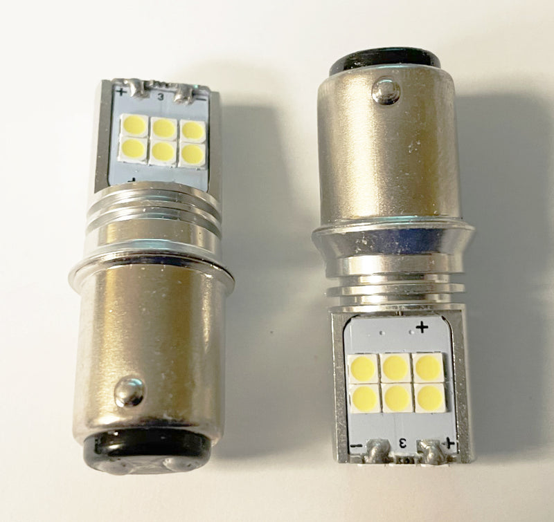 1157 White LED Turn Signal or Tail Light Bulb Set/2
