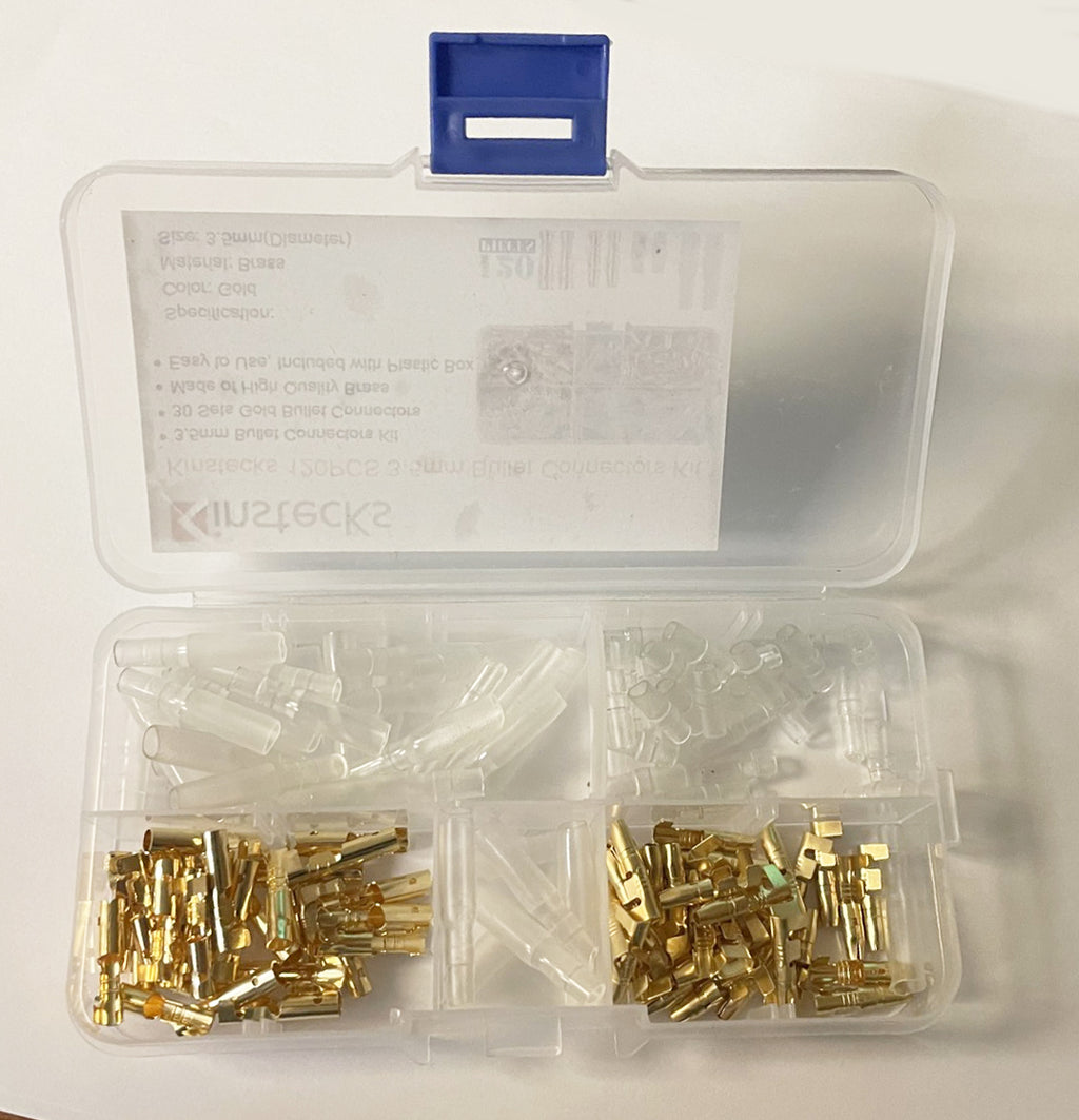 120Pc ~ 3.5mm Bullet Connector with Covers Set ~ For Wire Harness