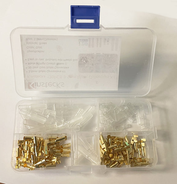Universal motorcycle 120-Piece 3.5mm bullet connector set with covers