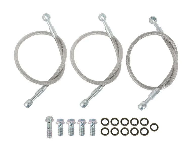 Front Stainless Steel Brake Hose Set