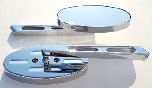 Universal motorcycle short stem air glide mirror set