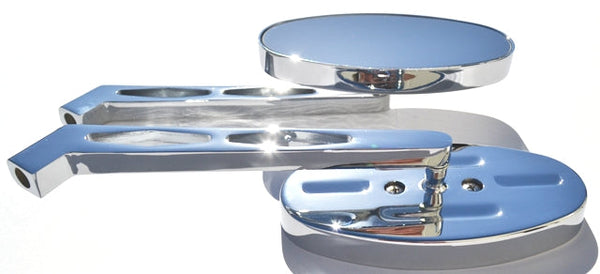 Universal motorcycle long stem air glide mirror set