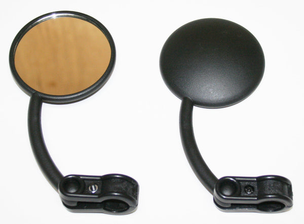 Universal motorcycle enduro type clamp on mirror set