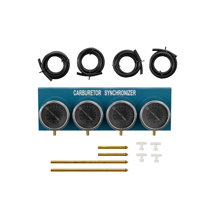 Universal motorcycle carburetor synchronizer vacuum gauge