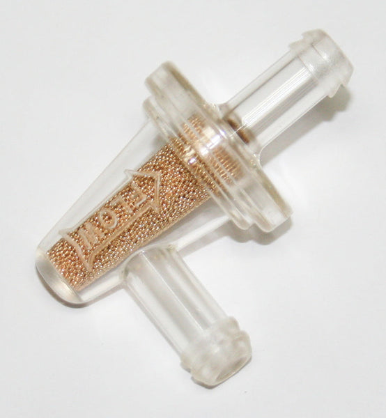 Universal motorcycle 90 degree bronze inline fuel filter