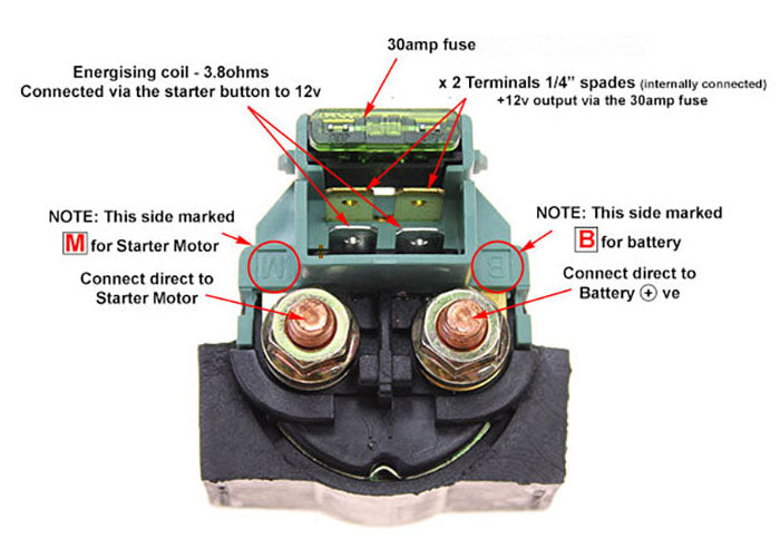 Honda GL1100 starter solenoid switch