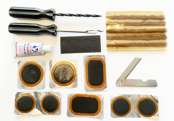 Universal motorcycle tire repair kit