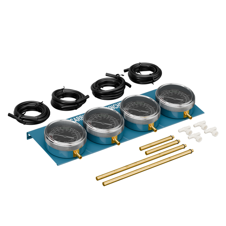 Universal motorcycle carburetor synchronizer vacuum gauge