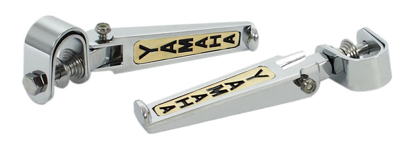 Universal motorcycle gold inlay foot pegs
