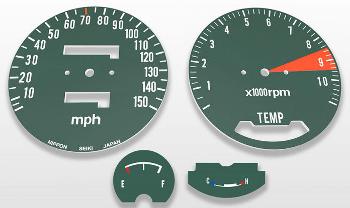 GL1000 K0 Speedometer &amp; omdrejningstæller frontpladesæt ~ MPH