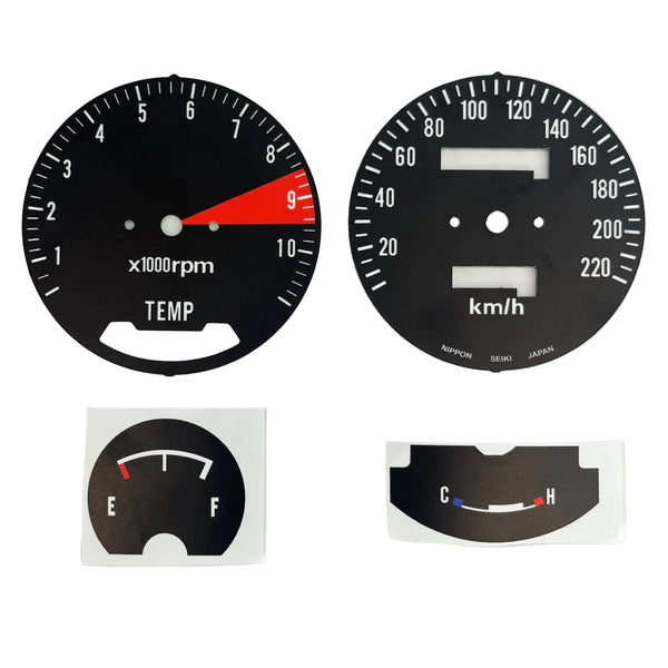1976 Honda GL1000 / GL1200 Speedometer & Tachometer Face Plate Set