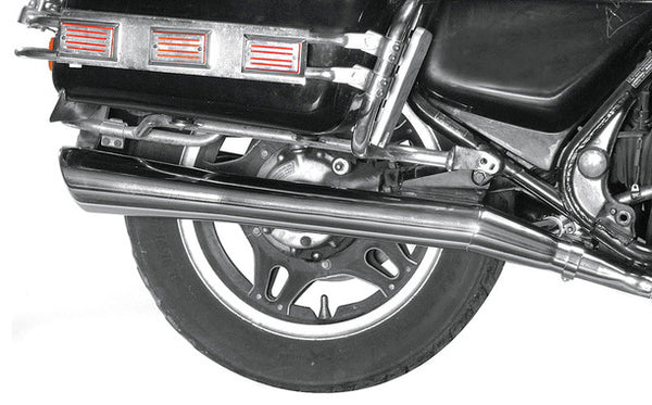 Honda GL1000K GL1000LTD MAC 4-2 chrome rolled tip slashback exhaust system