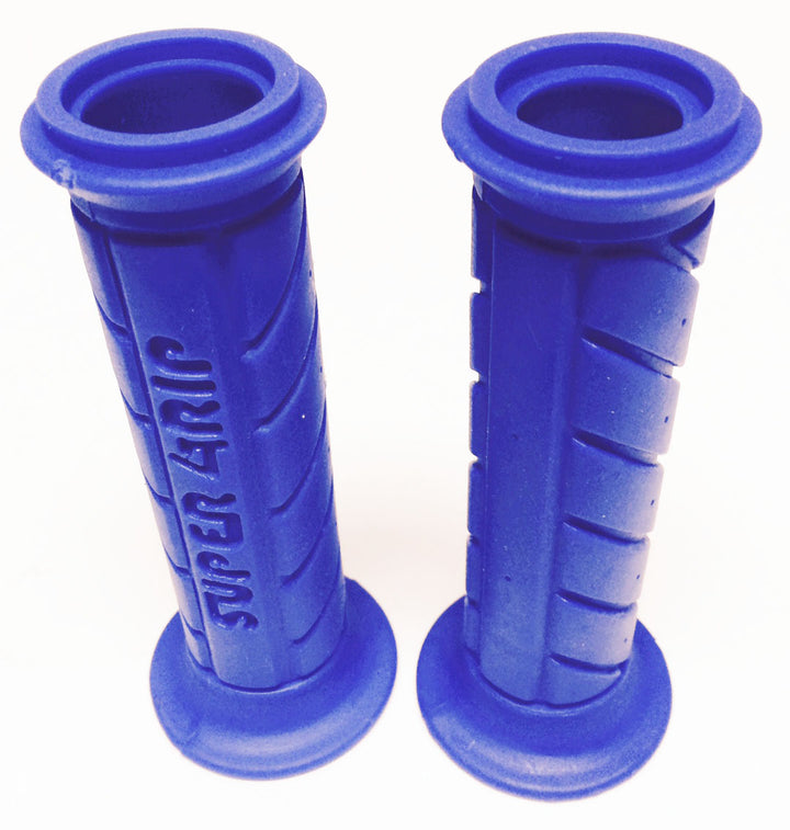 Universal motorcycle blue superbike style 7/8" grip set