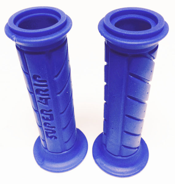 Universal motorcycle blue superbike style 7/8" grip set