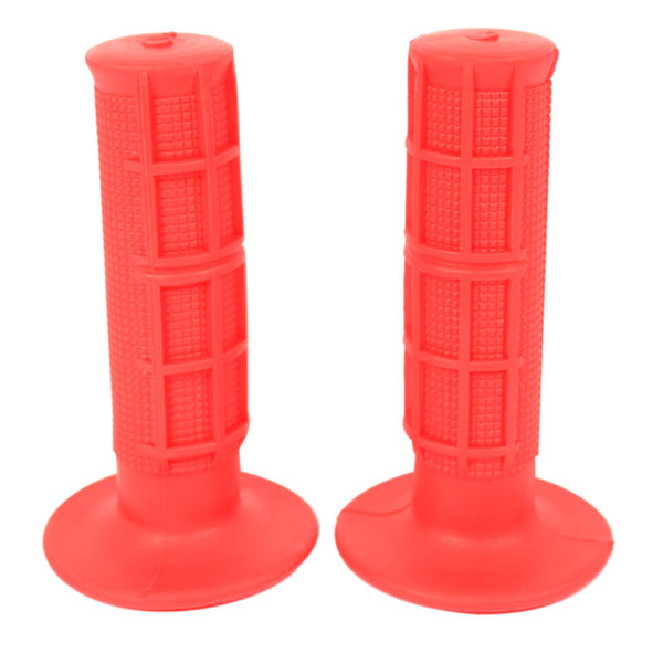Universal motorcycle red motocross style 7/8" grip set