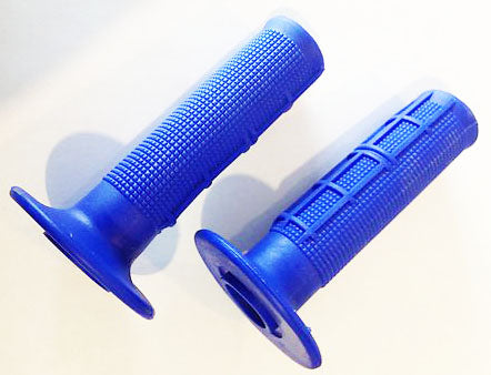 Blue Motocross Style 7/8" Grip Set - Goldwingparts.com