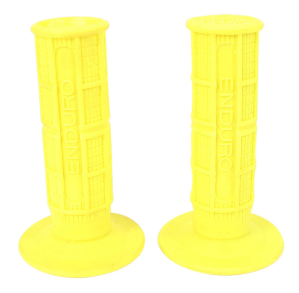 Universal motorcycle yellow motocross style 7/8" grip set