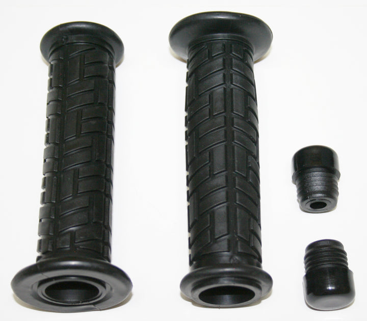 Universal motorcycle black laser style 7/8" grip set