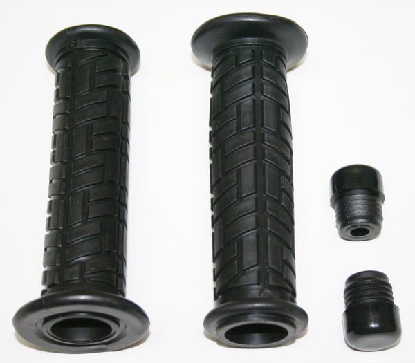 Universal motorcycle black laser style 7/8" grip set