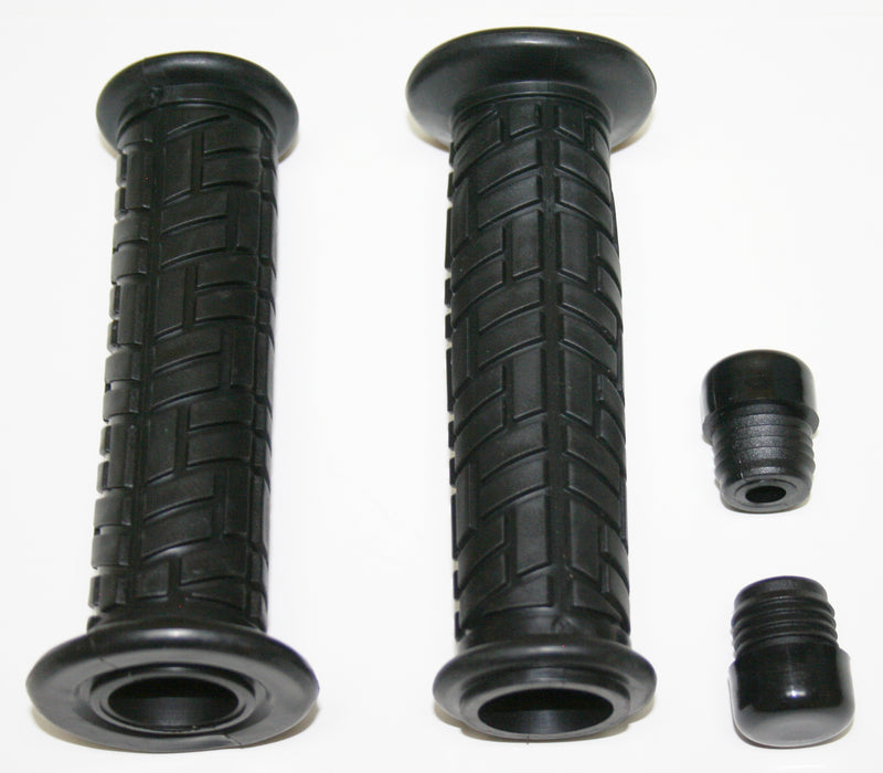 Black Laser Style 7/8" Grip Set - Goldwingparts.com