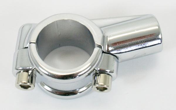 Universal motorcycle 7/8" chrome speedo/tach/mirror mounting clamp