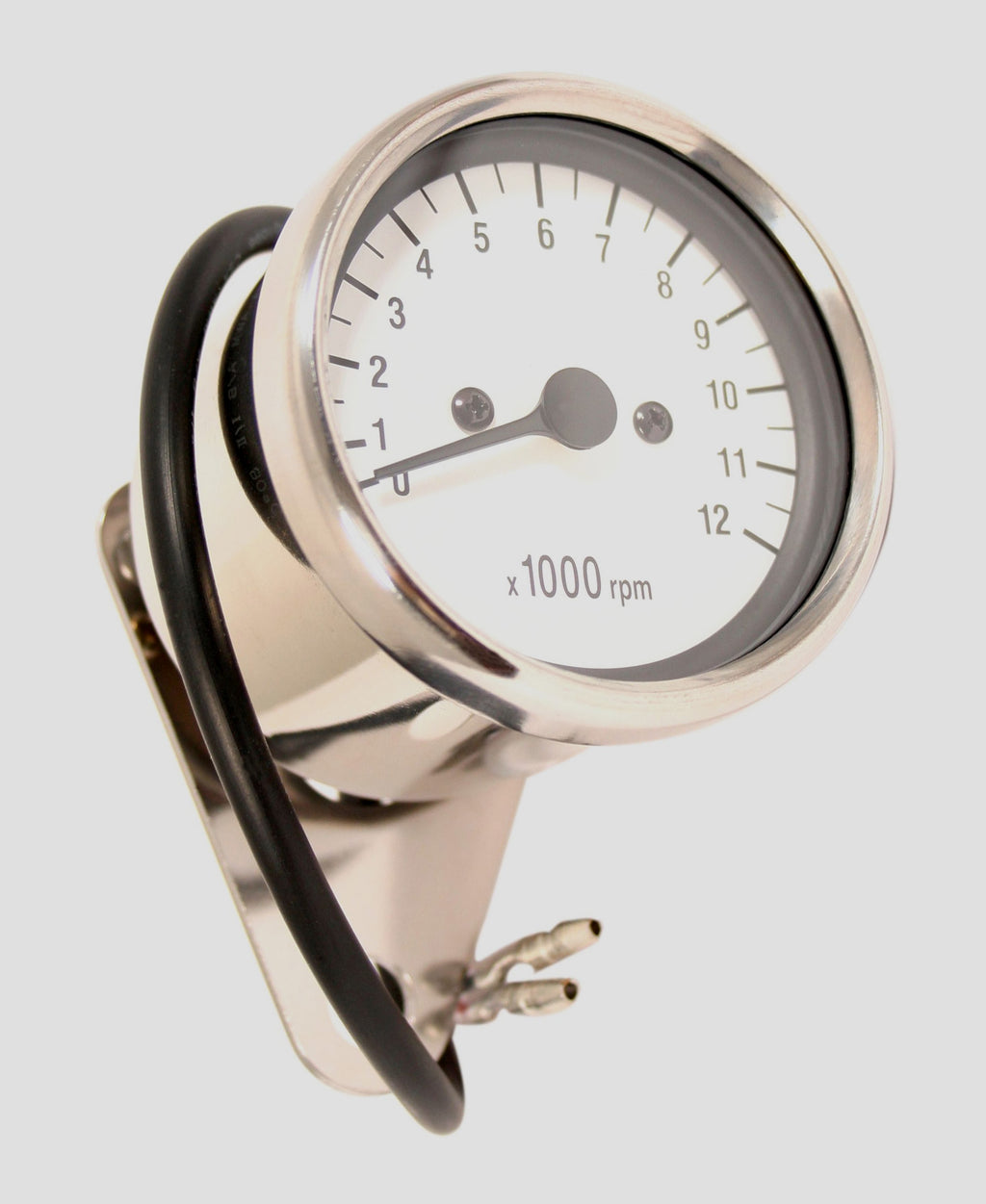 Deluxe Mini Custom Tachometer ~ White Face Plate - Goldwingparts.com