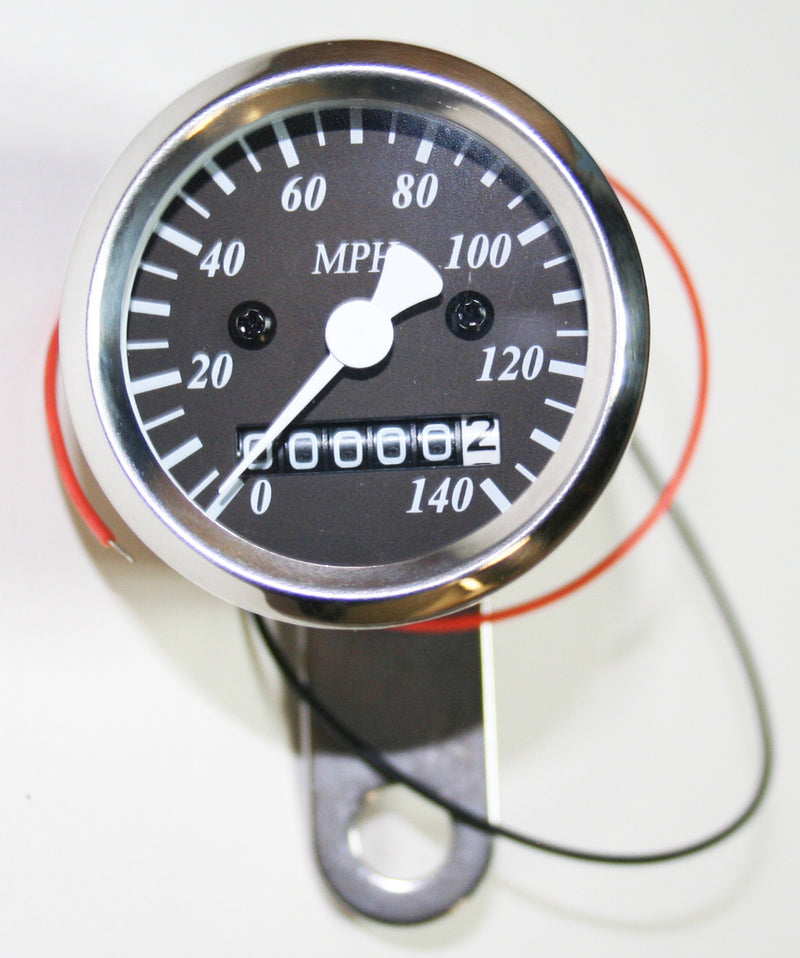 Micro Custom Speedometer-MPH ~ Black Face Plate - Goldwingparts.com