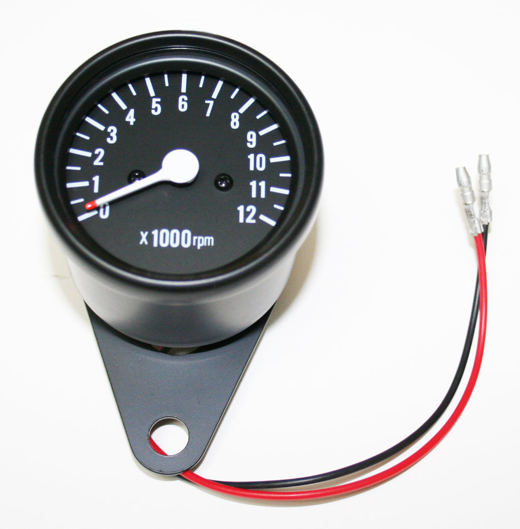 Deluxe Mini Custom Tachometer ~ All Black - Goldwingparts.com