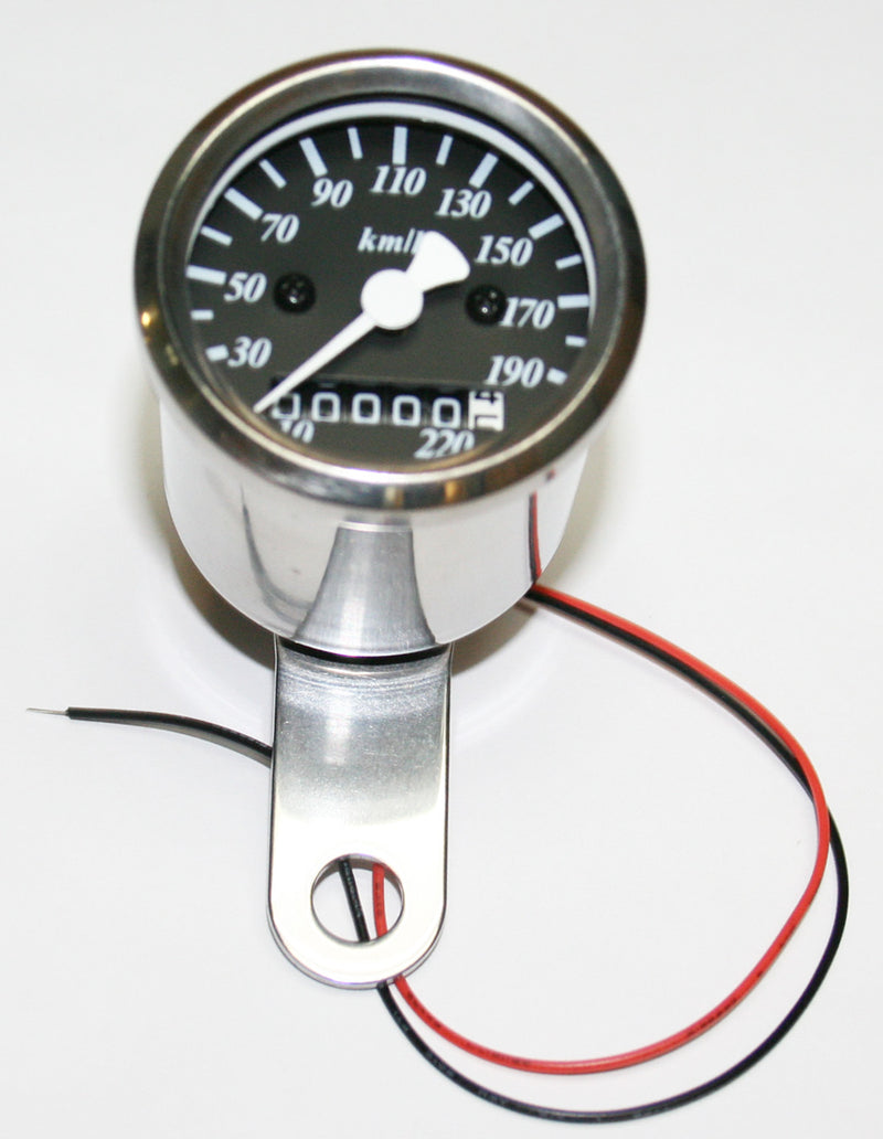Micro Custom Speedometer-KPH ~ Black Face Plate - Goldwingparts.com