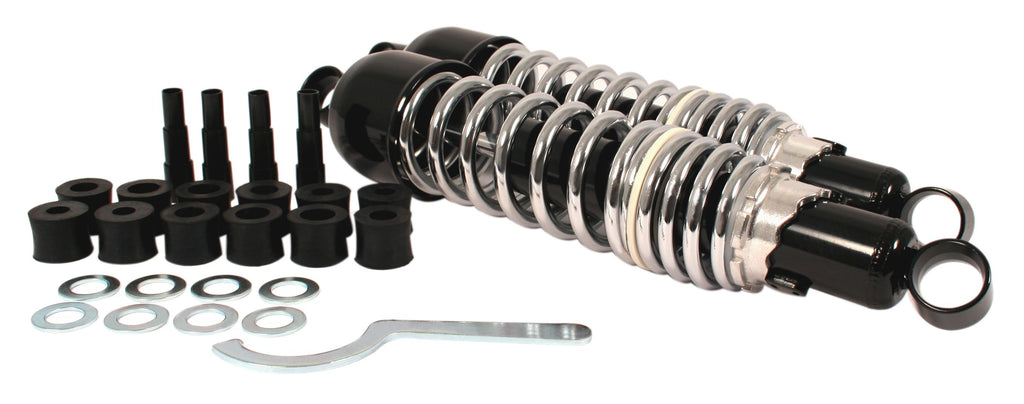 Custom Shock Absorber Set 325mm ~ Chrome Springs Black Body - Goldwingparts.com