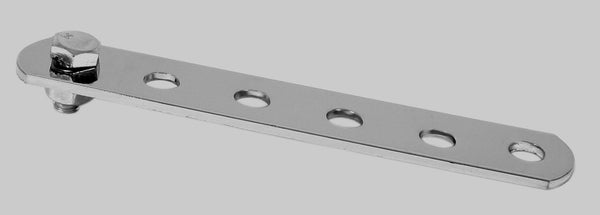 Universal motorcycle 6" hanger strap 2 hole with nut & bolt chrome