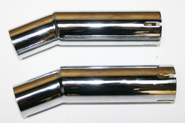 Universal motorcycle chrome upswept muffler extension set