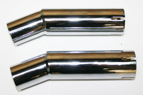 Universal motorcycle chrome upswept muffler extension set