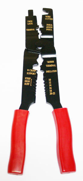 Universal motorcycle performance tool spark plug crimper tool