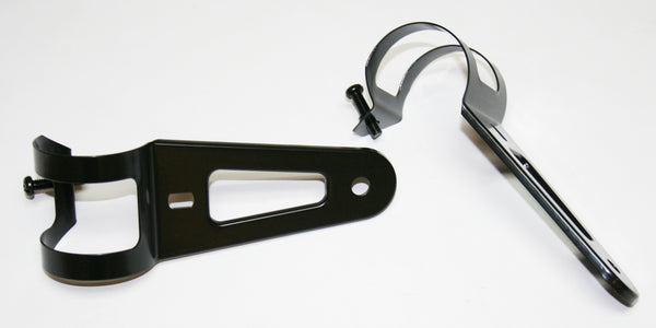 Universal motorcycle black universal adjustable headlight brackets