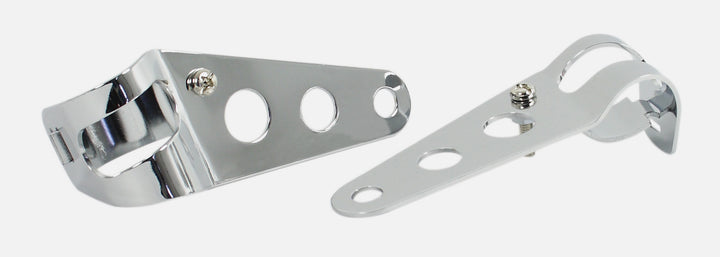 Universal motorcycle headlight bracket set chrome 3-Hole type 32-38mm