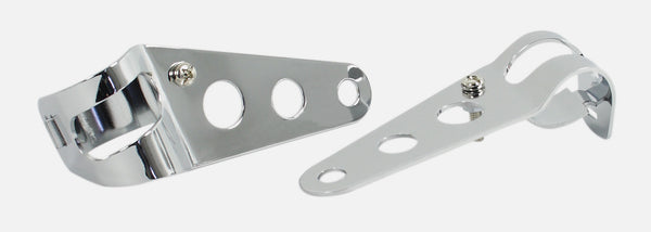 Universal motorcycle headlight bracket set chrome 3-Hole type 32-38mm