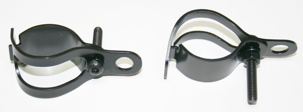 Universal motorcycle black turn signal light mount bracket holder set