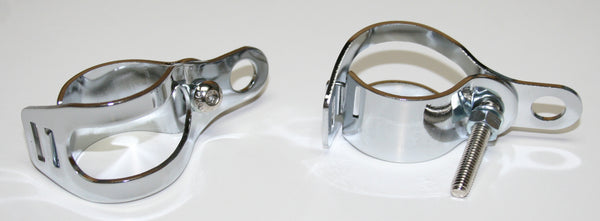 Universal motorcycle chrome turn signal light mount bracket holder set