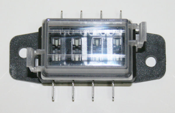 Universal motorcycle 4-Way fuse block for mini plug in fuses