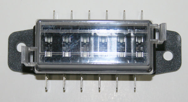 Universal motorcycle 6-Way fuse block for mini plug in fuses