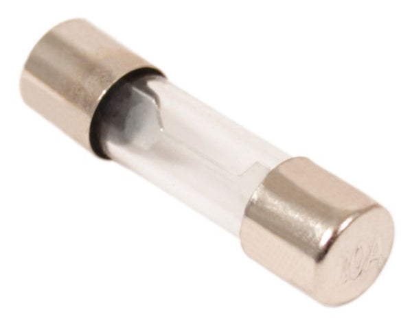 Universal motorcycle 25mm X 10Amp glass fuses pack of 5
