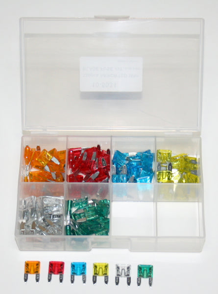 Universal motorcycle 120-piece. mini blade fuse set